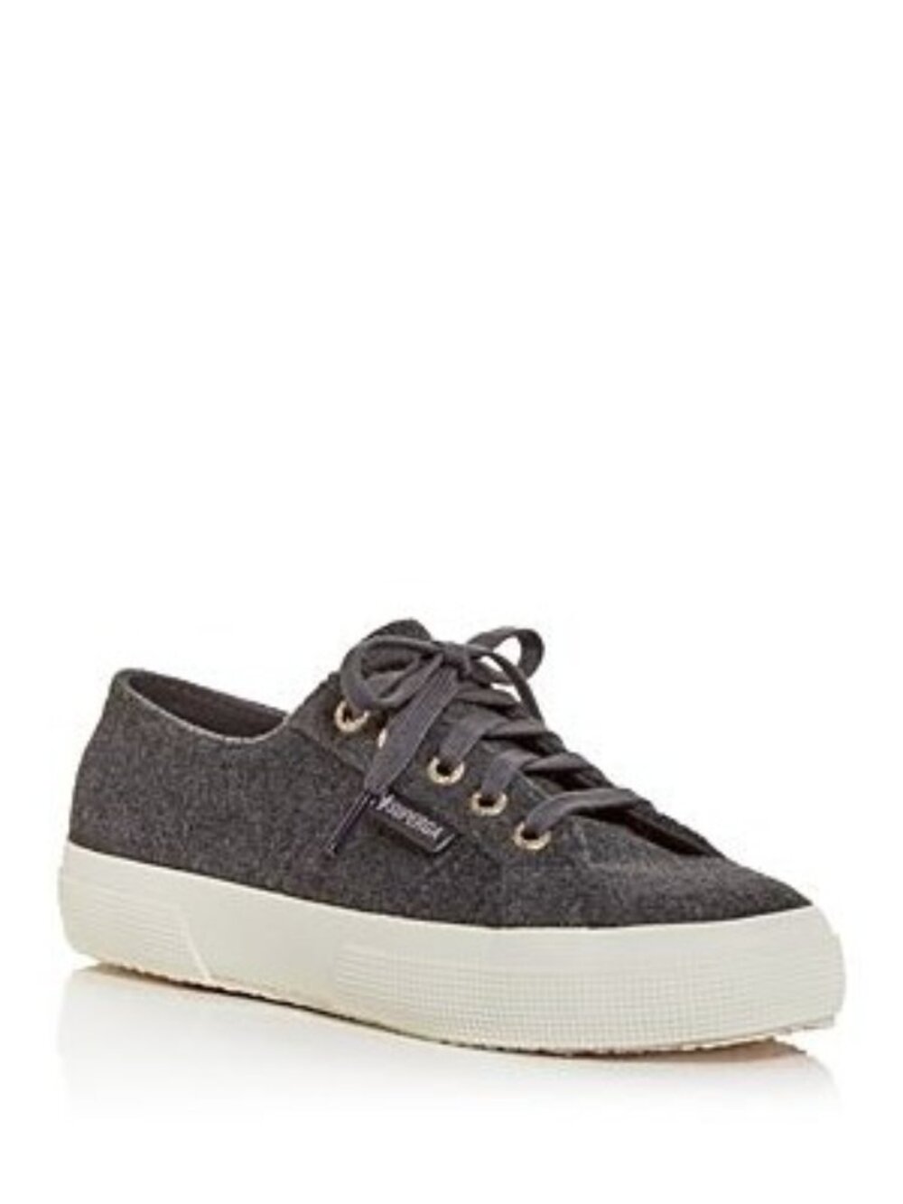 Superga Womens Lace-Up Round Toe Wool Sneakers Dark Grey Size 7.5M NWB